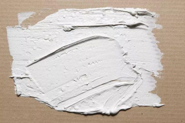 gypsum putty on a surface